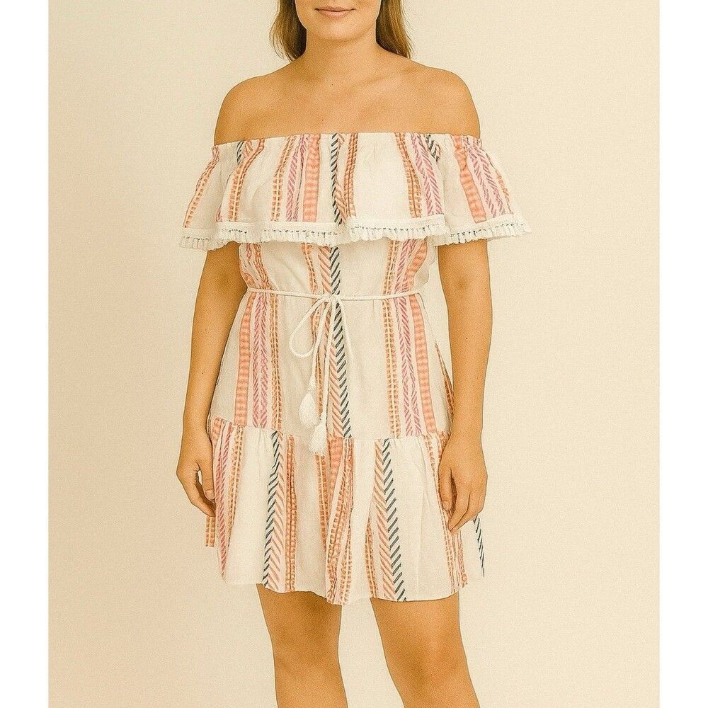 Anthropologie Mazik NEW Women Medium Aztec Mini Dress Boho Vacation Coastal